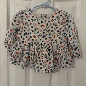 Gymboree White Floral Kids Blouse